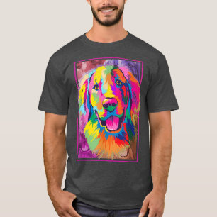 Cute Golden Retriever Dog Lover Pop Art Golden Ret T-Shirt