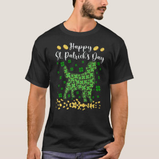 Cute Golden Retriever Dog Shamrock Irish St Patric T-Shirt
