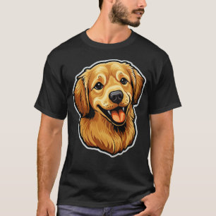 Cute Golden Retriever Dogs Funny Golden Retriever  T-Shirt