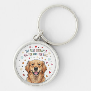 Cute Golden Retriever Doodle Keychain