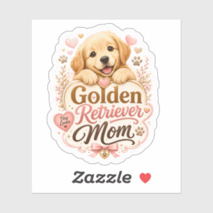 Cute Golden Retriever Mom Dog Lover Puppy Heart St