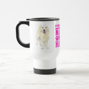 Cute Golden Retriever Mom Puppy Dog Love Travel Mug