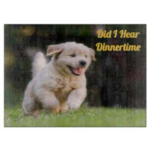Cute Golden Retriever Personalized Cutting Board