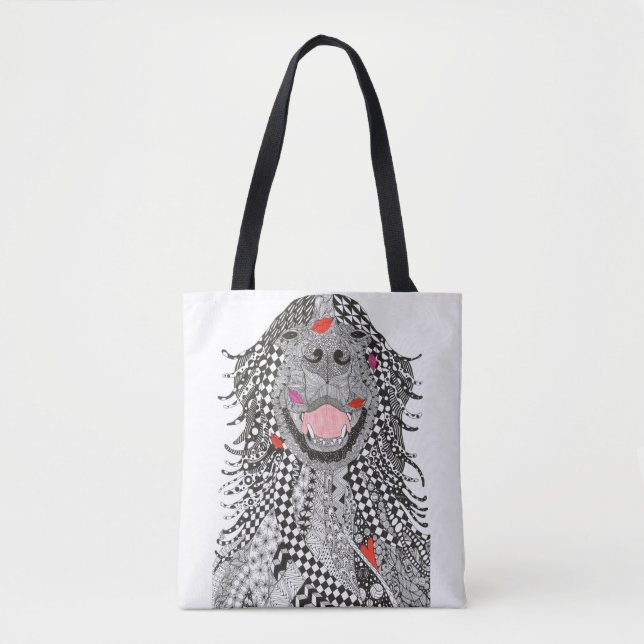 Cute Golden Retriever Sac fourre-tout de baisers g (Devant)