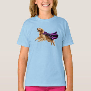 Cute Golden Retriever Superhero Kid's T-Shirt