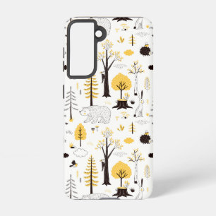 Cute Golden Woods Scene Pattern Samsung Galaxy Case