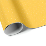 Cute golden yellow white tiny polka dots pattern wrapping paper<br><div class="desc">Cute golden yellow and white tiny polka dots pattern chic elegant gift Wrapping Paper</div>