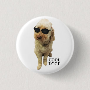 Cute GoldenDoodle, Cool Dood 1 Inch Round Button
