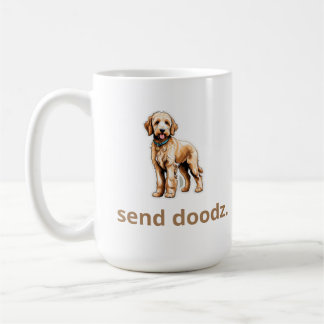 Cute Goldendoodle Dog "Send Doodz" 2 Coffee Mug