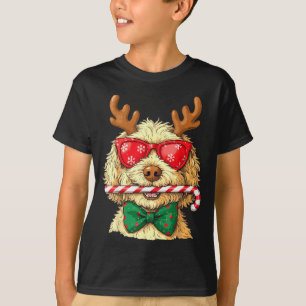 Cute Goldendoodle Dogs Christmas Lights Golden Doo T-Shirt