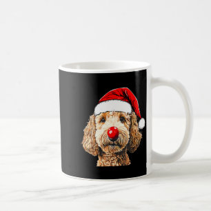 Cute Goldendoodle Dogs Christmas Santa Golden Dood Coffee Mug