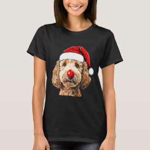 Cute Goldendoodle Dogs Christmas Santa Golden Dood T-Shirt
