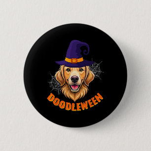 Cute Goldendoodle Halloween Spooky Golden Doodle D 2 Inch Round Button