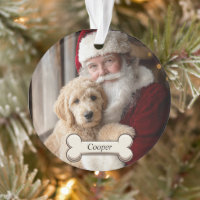 Cute Goldendoodle Puppy 2-Photo Christmas
