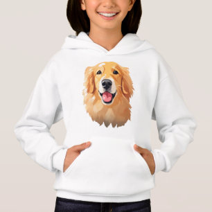 Cute goldenretriever Dog Happy Face Expression Dad