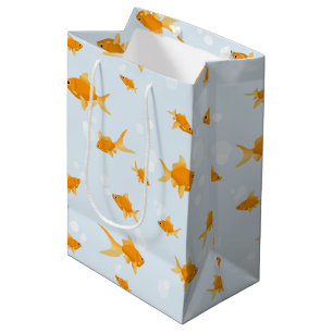 Cute Goldfish Swimming in Water Medium Gift Bag