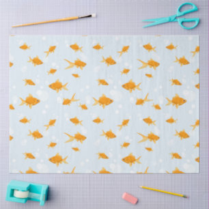 Cute Goldfish Swimming in Water Tissue Paper