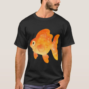 Cute Goldfish Watercolor Illustration (sparkly) T-Shirt