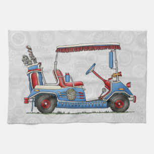 Cute Golf Cart Kitchen Towel