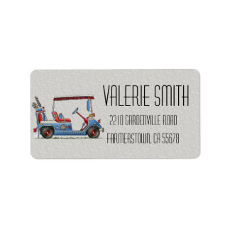 Cute Golf Cart Label