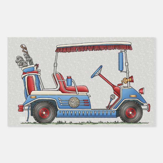 Cute Golf Cart Sticker (Front)