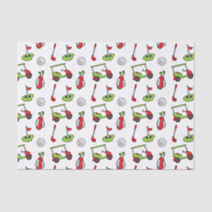 Cute Golf Christmas Tissue Paper