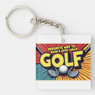 Cute Golf Favourite Way To Ruin A Good Walk Keychain