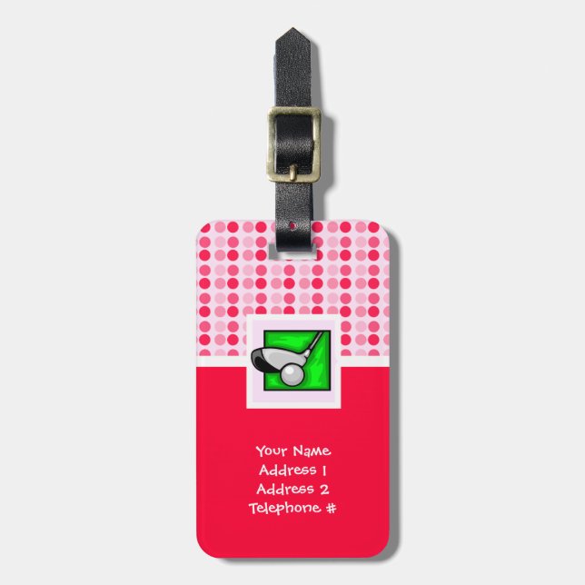 Cute Golf Luggage Tag (Front Vertical)