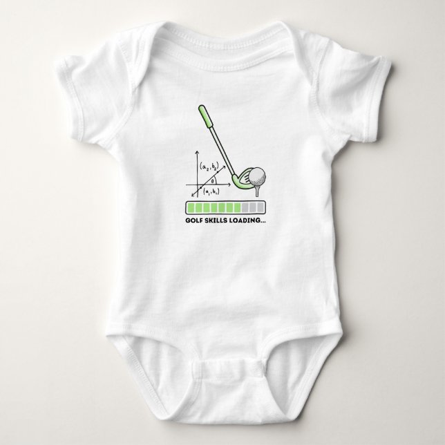 Cute Golf Skills Loading Baby Bodysuit (Front)