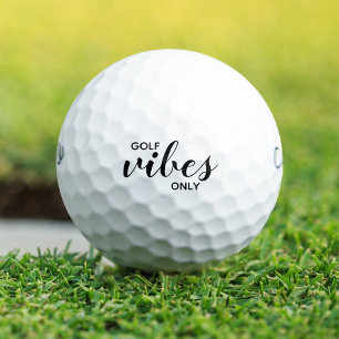 Cute Golf Vibes Only Golfing Golfer Quote Black Balls