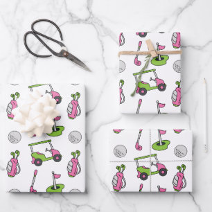 Cute Golf Wrapping Paper Sheet