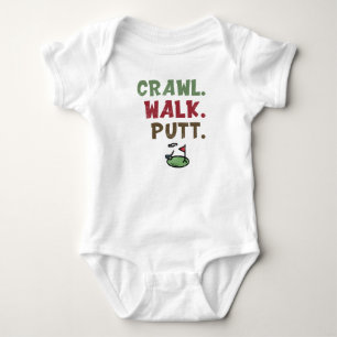 Cute Golfing, Crawl Walk Putt  Baby Bodysuit