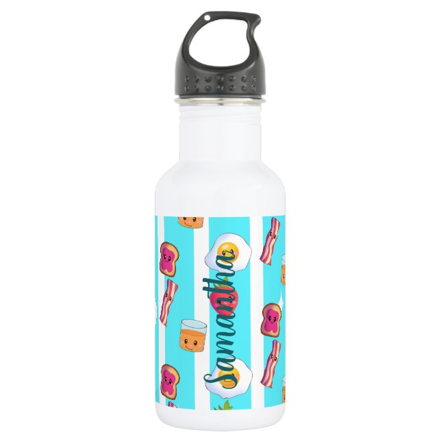 Cute Good Morning Delicious Breakfast  532 Ml Water Bottle (Front)