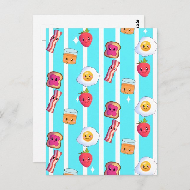 Cute Good Morning Delicious Breakfast  Postcard (Front/Back)