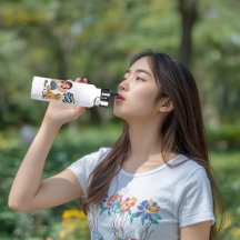 Cute “Good Vibes” Team Personalized Water Bottle