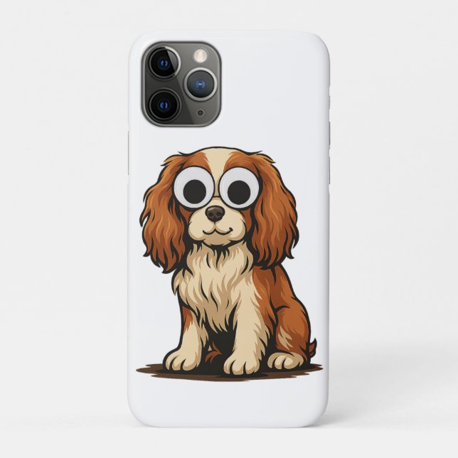 Cute Googly-Eye Puppy Illustration Case-Mate iPhone Case (Back)