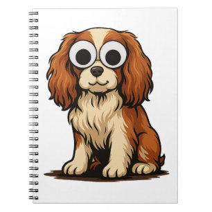 Cute Googly-Eye Puppy Illustration Notebook
