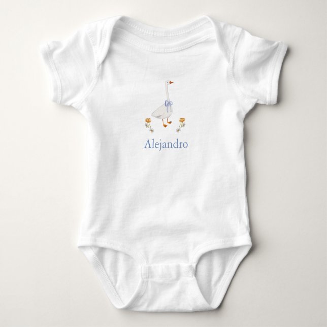 cute goose baby bodysuit (Front)