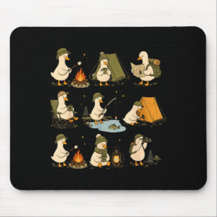 Cute goose camping funny outdoor lovers camping mouse pad