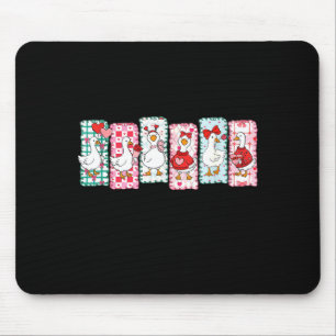 Cute Goose Valentine Coquette,duck Funny Gift Tee Mouse Pad