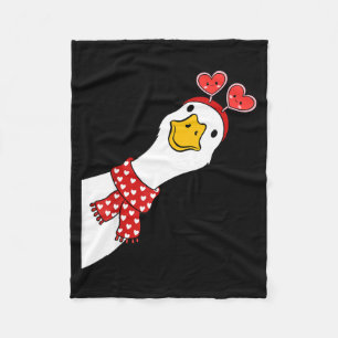 Cute Goose Xoxo Be Mine Happy Valentine's Day Wome Fleece Blanket