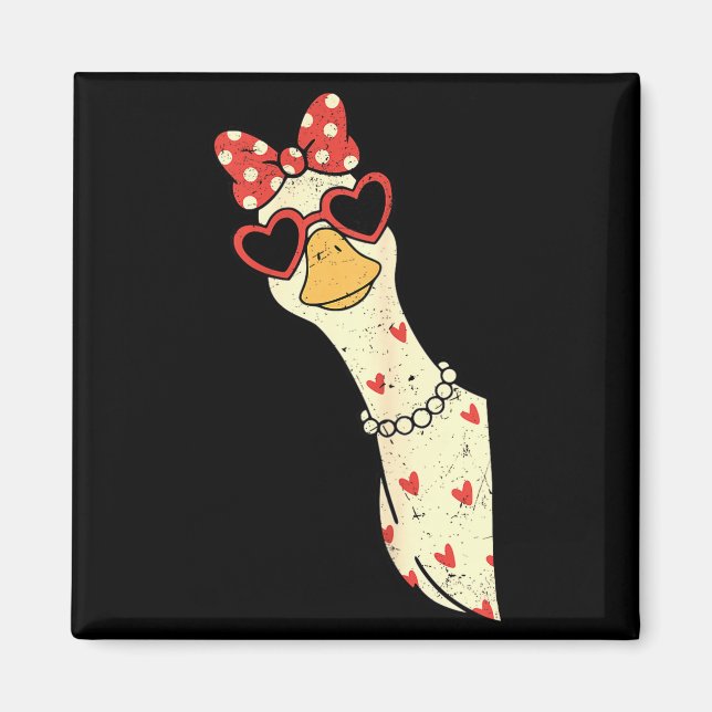 Cute Goose Xoxo Be Mine Happy Valentine's Day Wome Magnet (Front)