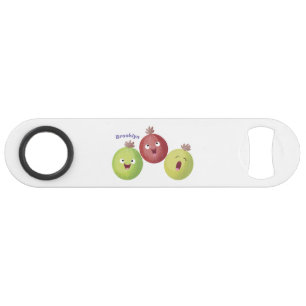 Cute gooseberry trio singing cartoon bar key