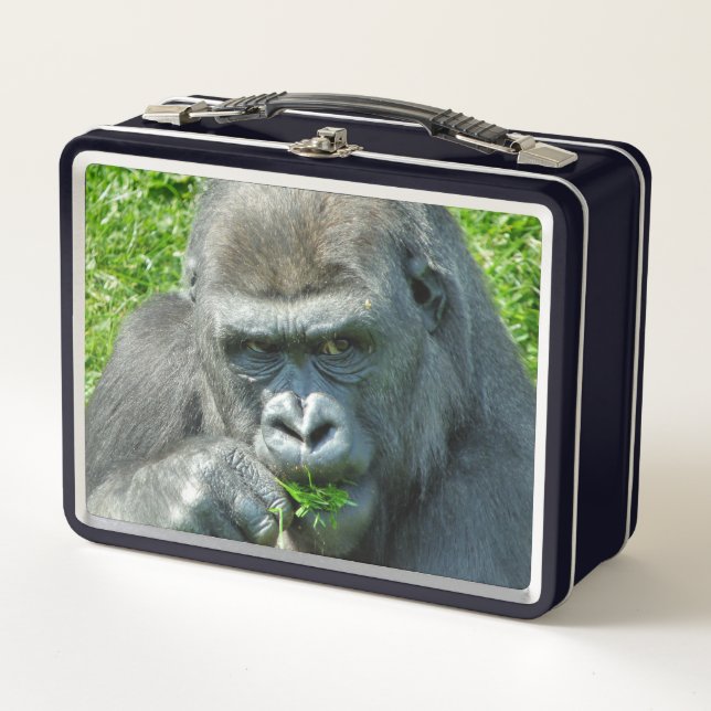 CUTE GORILLA METAL LUNCH BOX (Front)