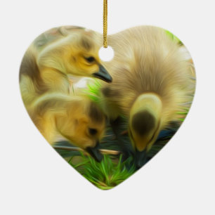 Cute Gosling Ceramic Ornament