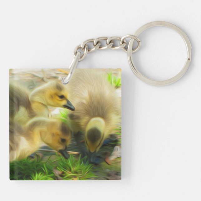 Cute Gosling Keychain (Back)