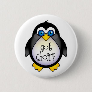 Cute Got Choir Penguin Gift 2 Inch Round Button