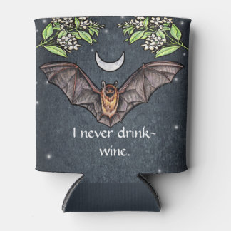 Cute Goth Bat Can Cooler