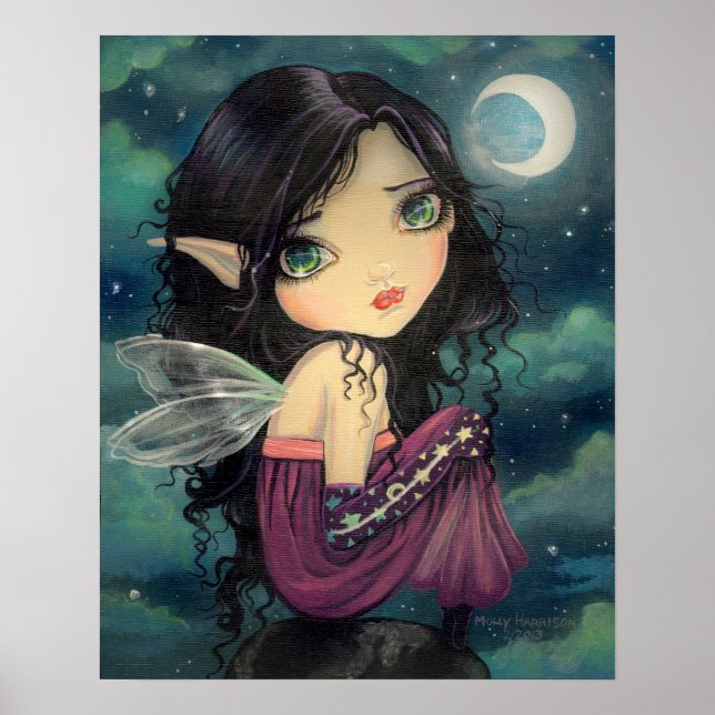 Cute Gothic Big-Eye Fairy Art Poster (Front)