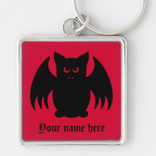 Cute Gothic black vampire bat Keychain